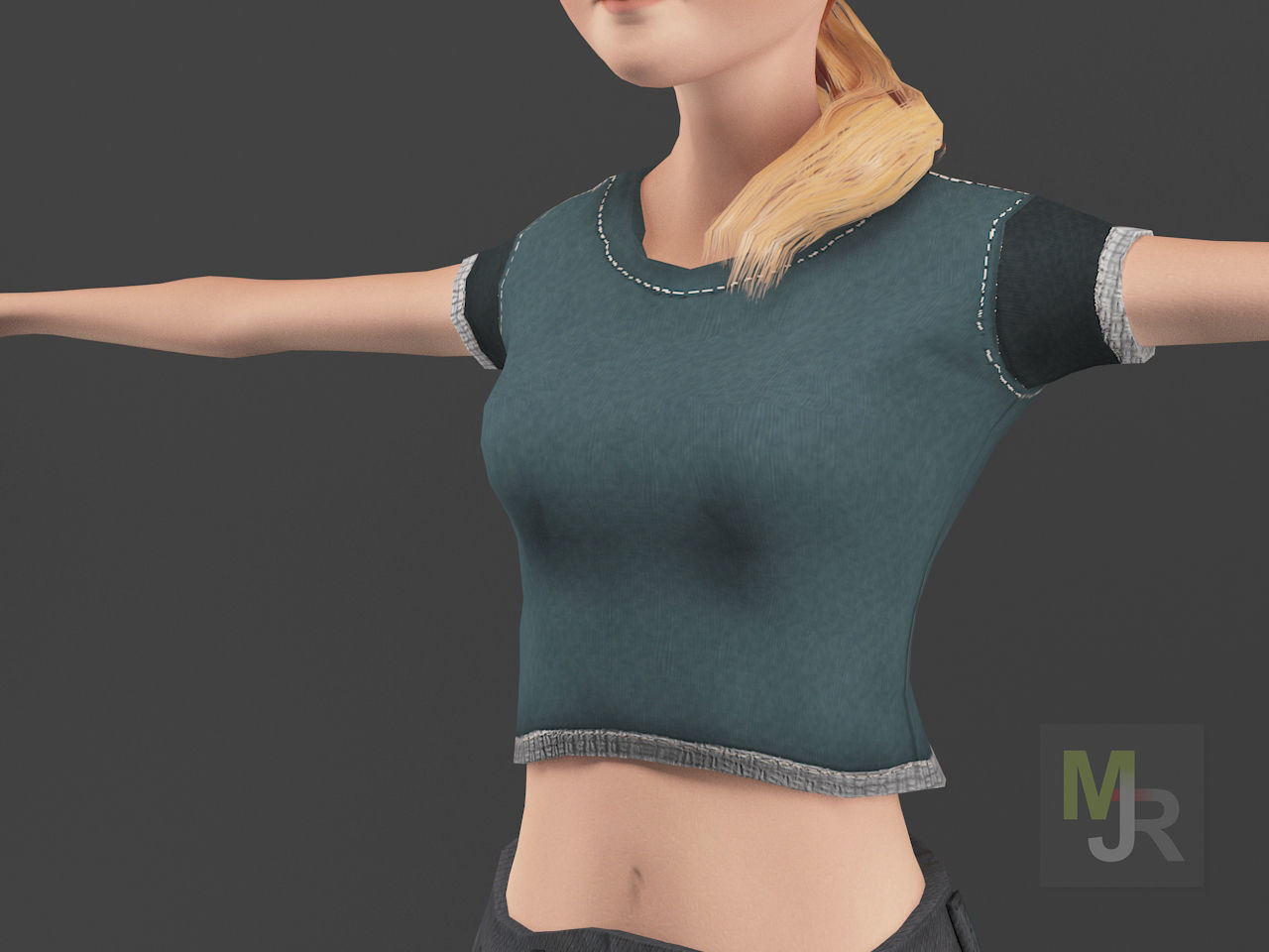 Female Toon Motion Pack Low-poly 3D model_22
