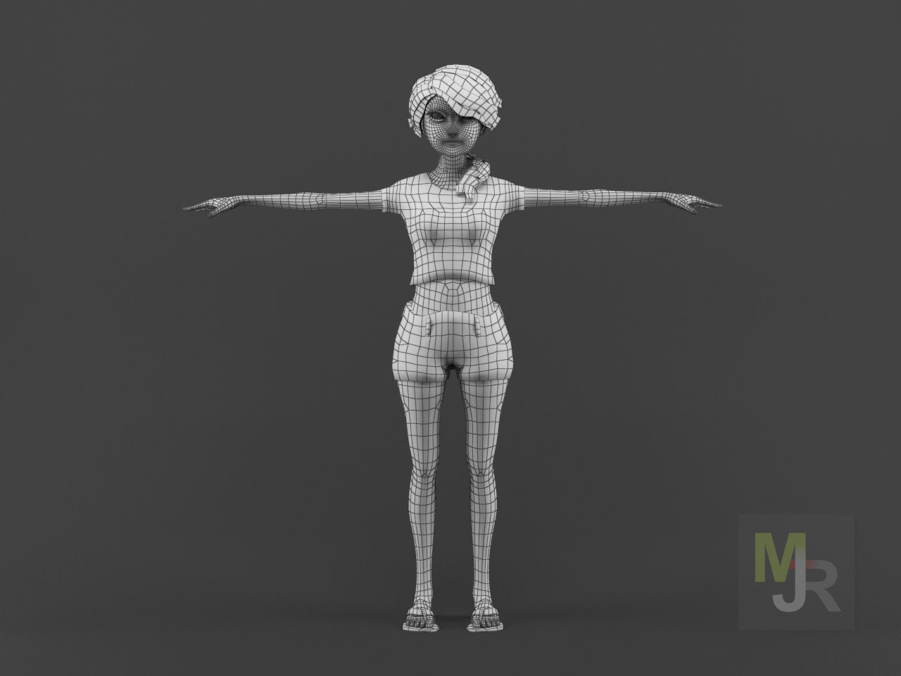 Female Toon Motion Pack Low-poly 3D model_26