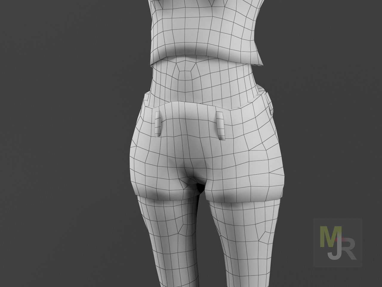 Female Toon Motion Pack Low-poly 3D model_31