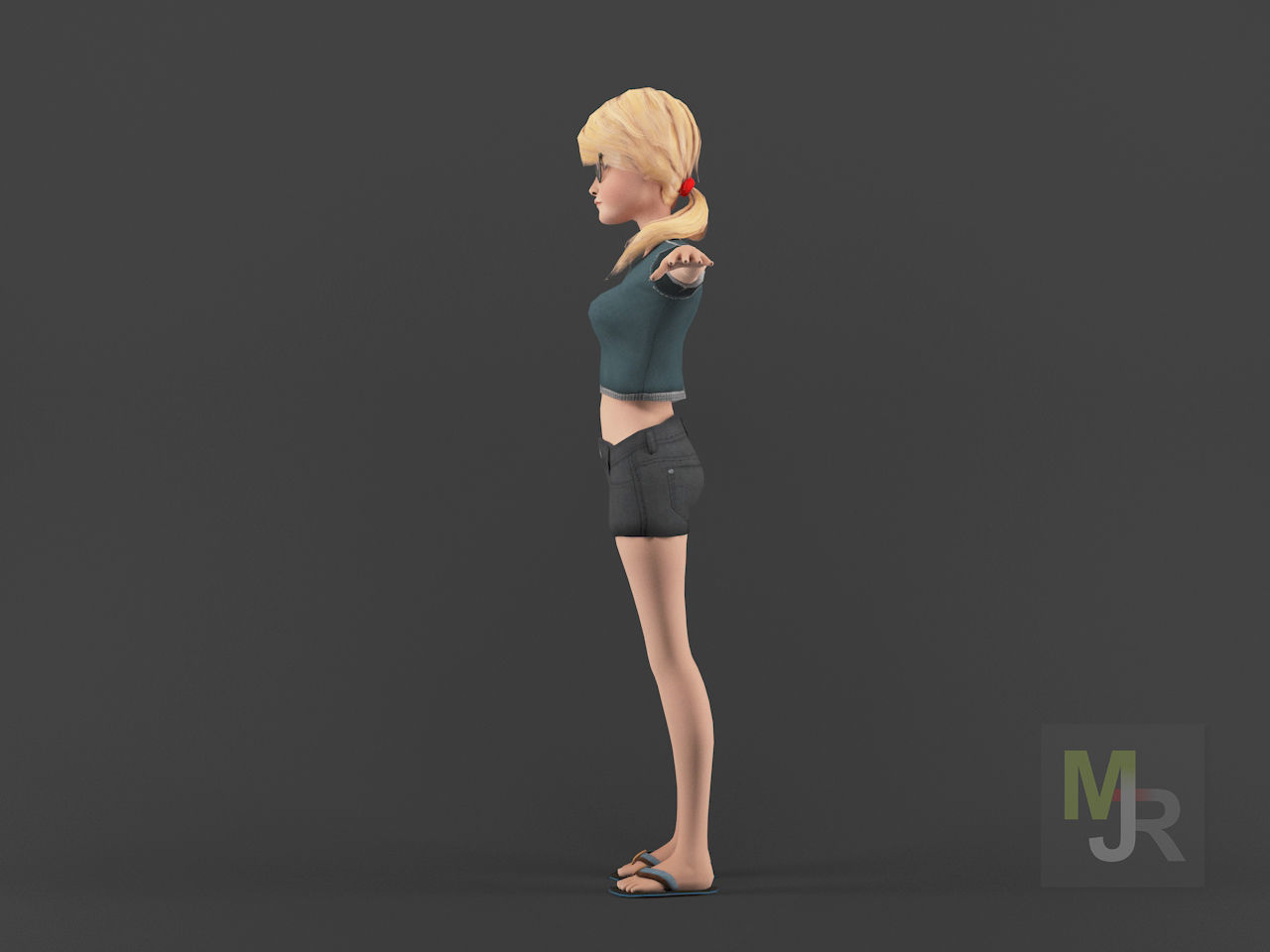 Female Toon Motion Pack Low-poly 3D model_21
