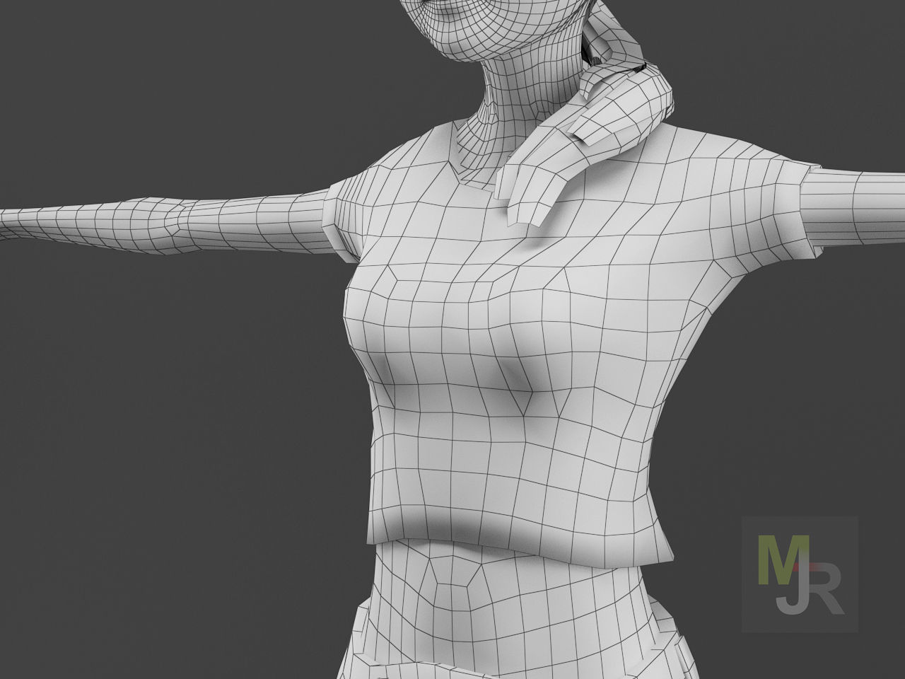 Female Toon Motion Pack Low-poly 3D model_29