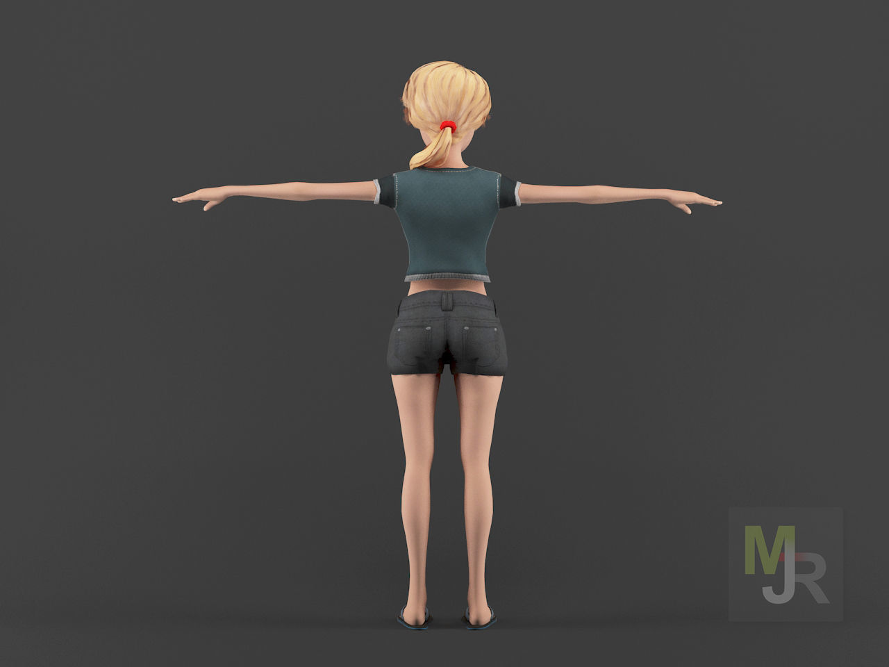 Female Toon Motion Pack Low-poly 3D model_15