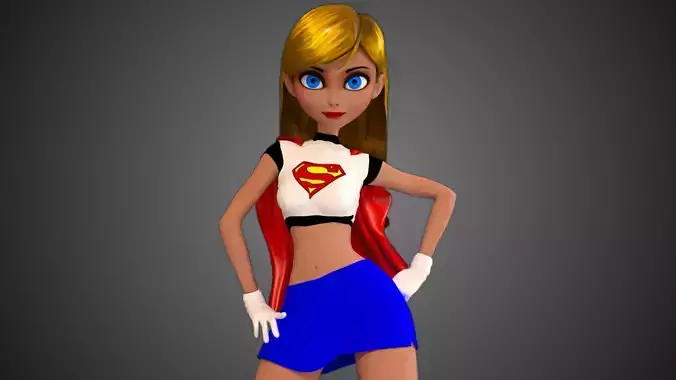 Supergirl - DCAU - 90s 3D model