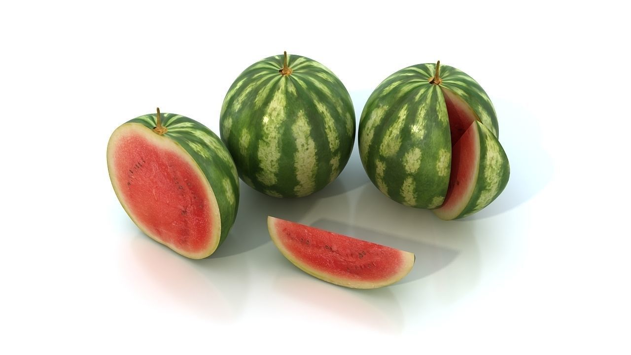 Watermelon slices 3D model_1