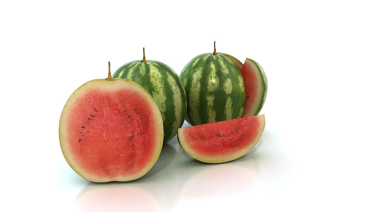 Watermelon slices 3D model_2