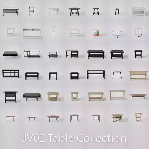 JV02 Collection Tables 3D model JV02 Collection Tables 3D model