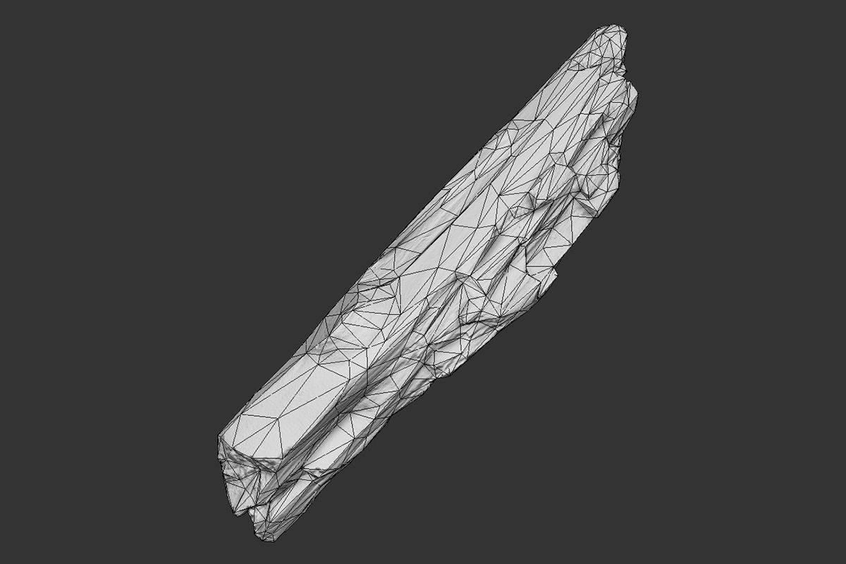 Broken Plank Low-poly 3D model_7