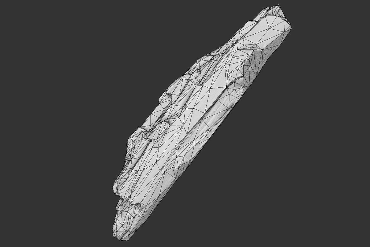 Broken Plank Low-poly 3D model_8