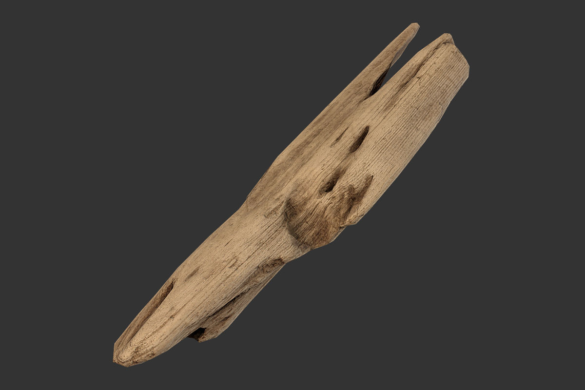 Plank Fragment Low-poly 3D model_4