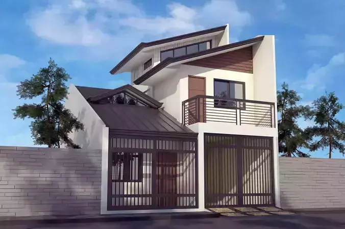 Two Storey House 3D model