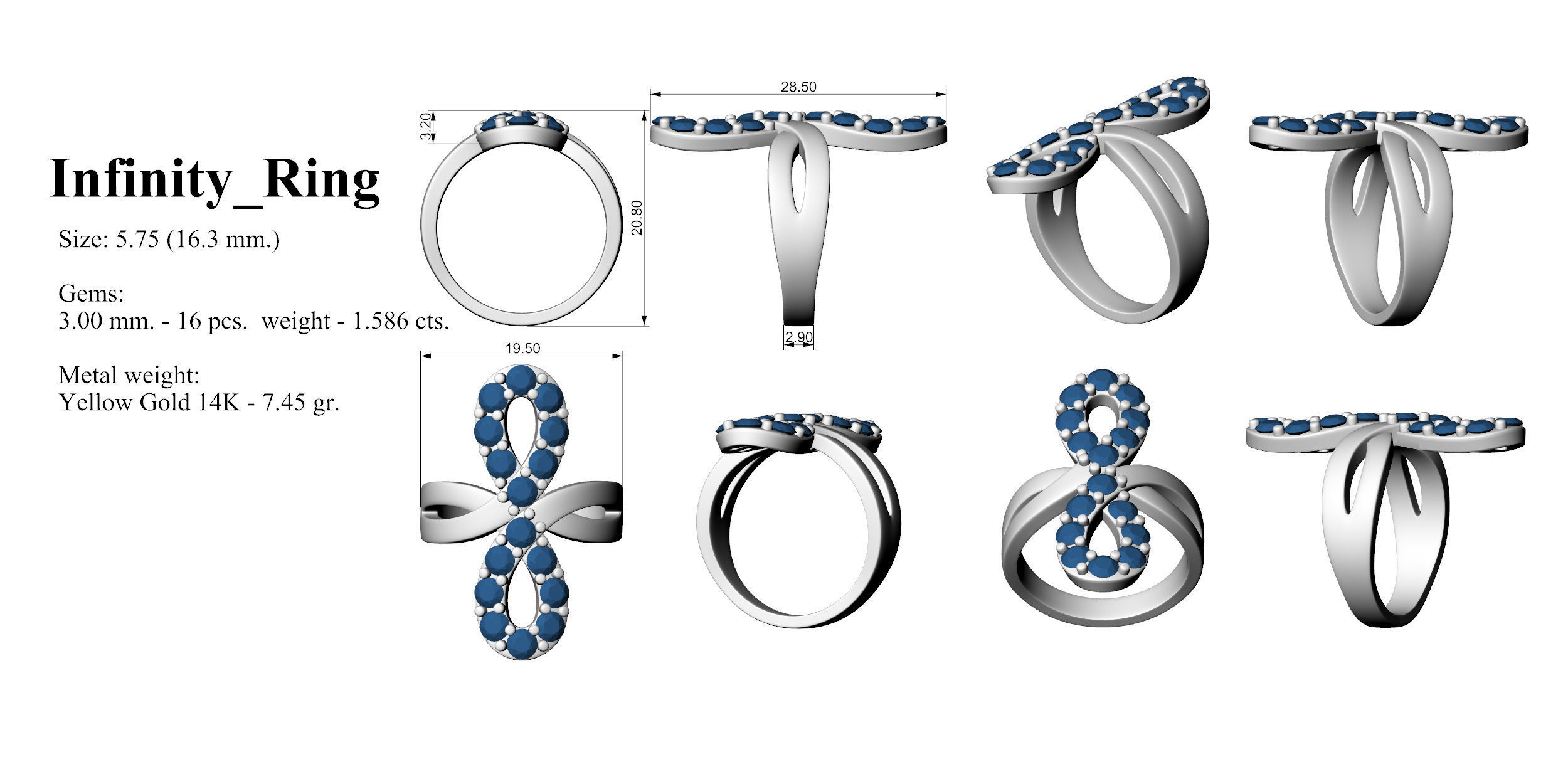 Infinity Ring 3D print model_2