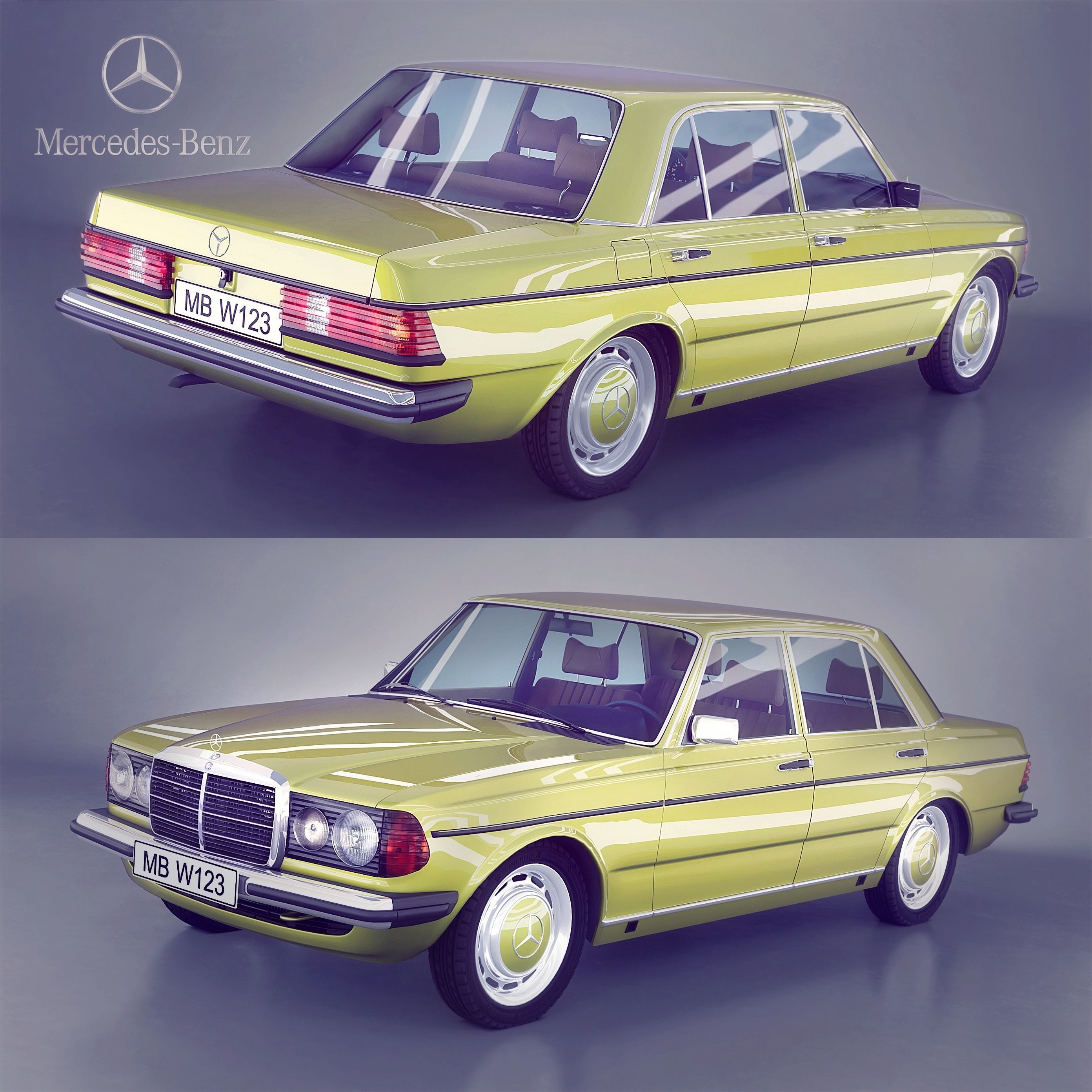 Mercedes-benz w123  3D model_0