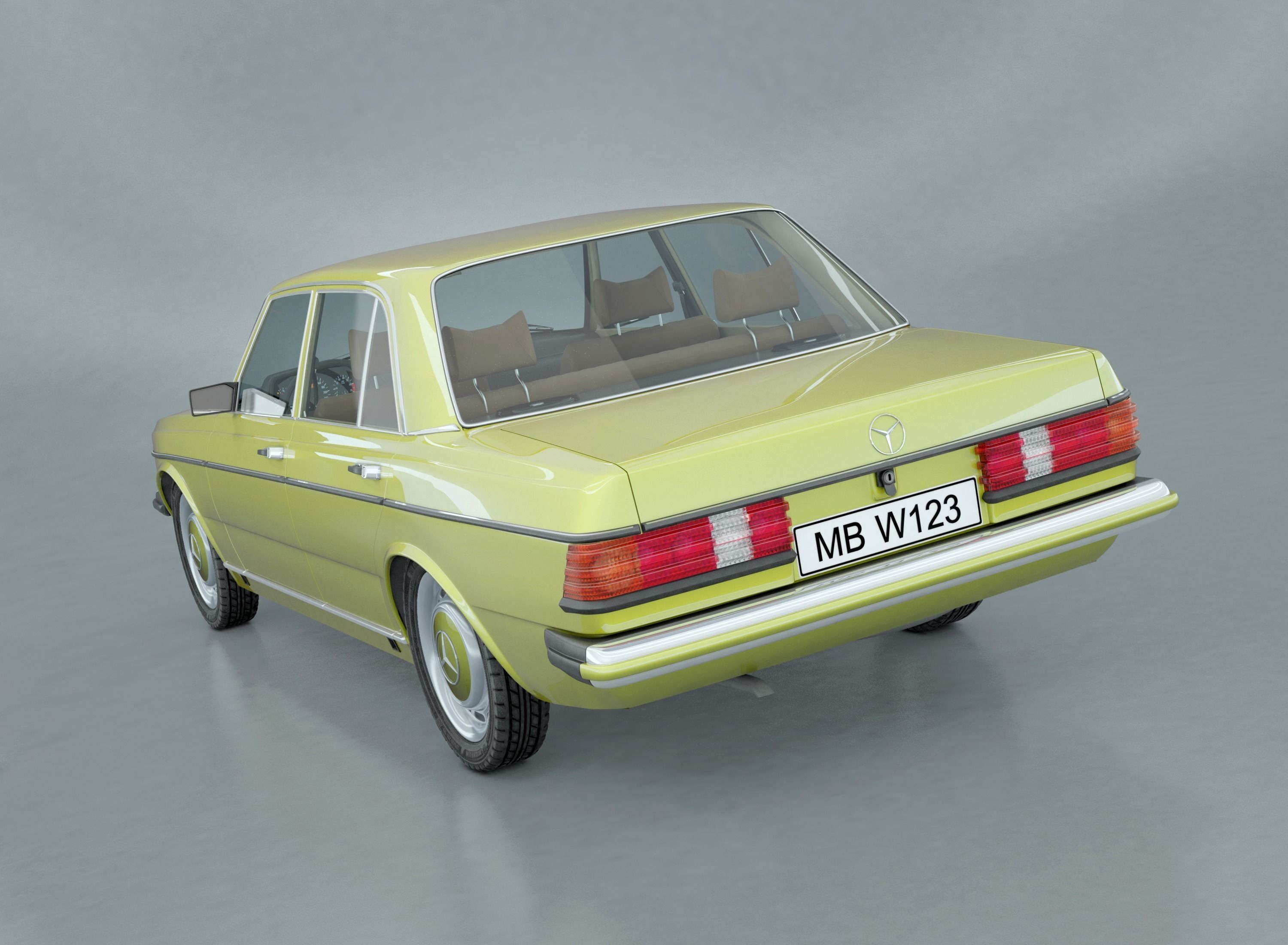 Mercedes-benz w123  3D model_4