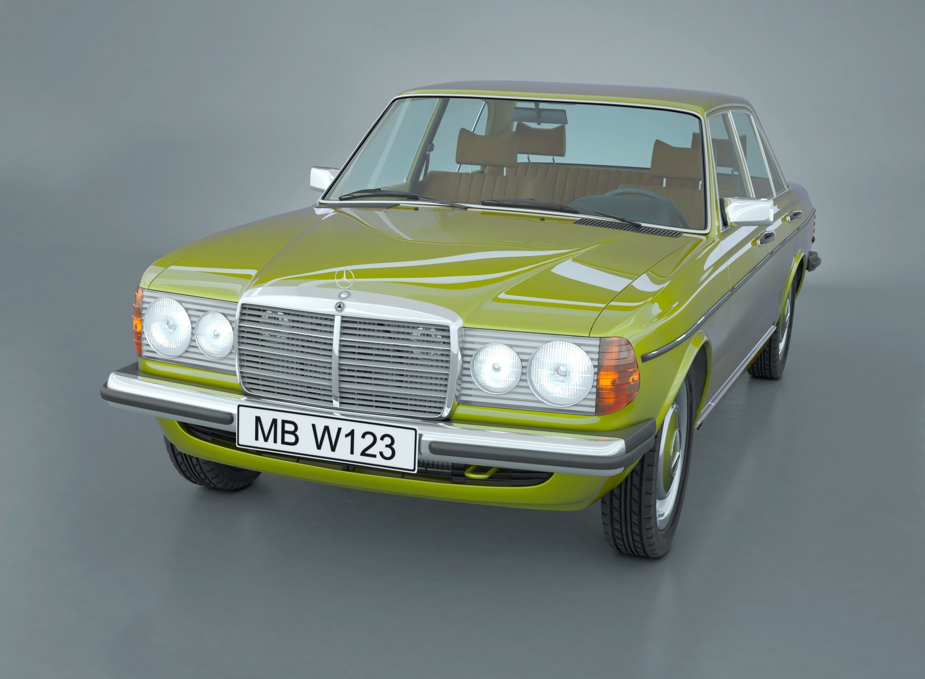 Mercedes-benz w123  3D model_5