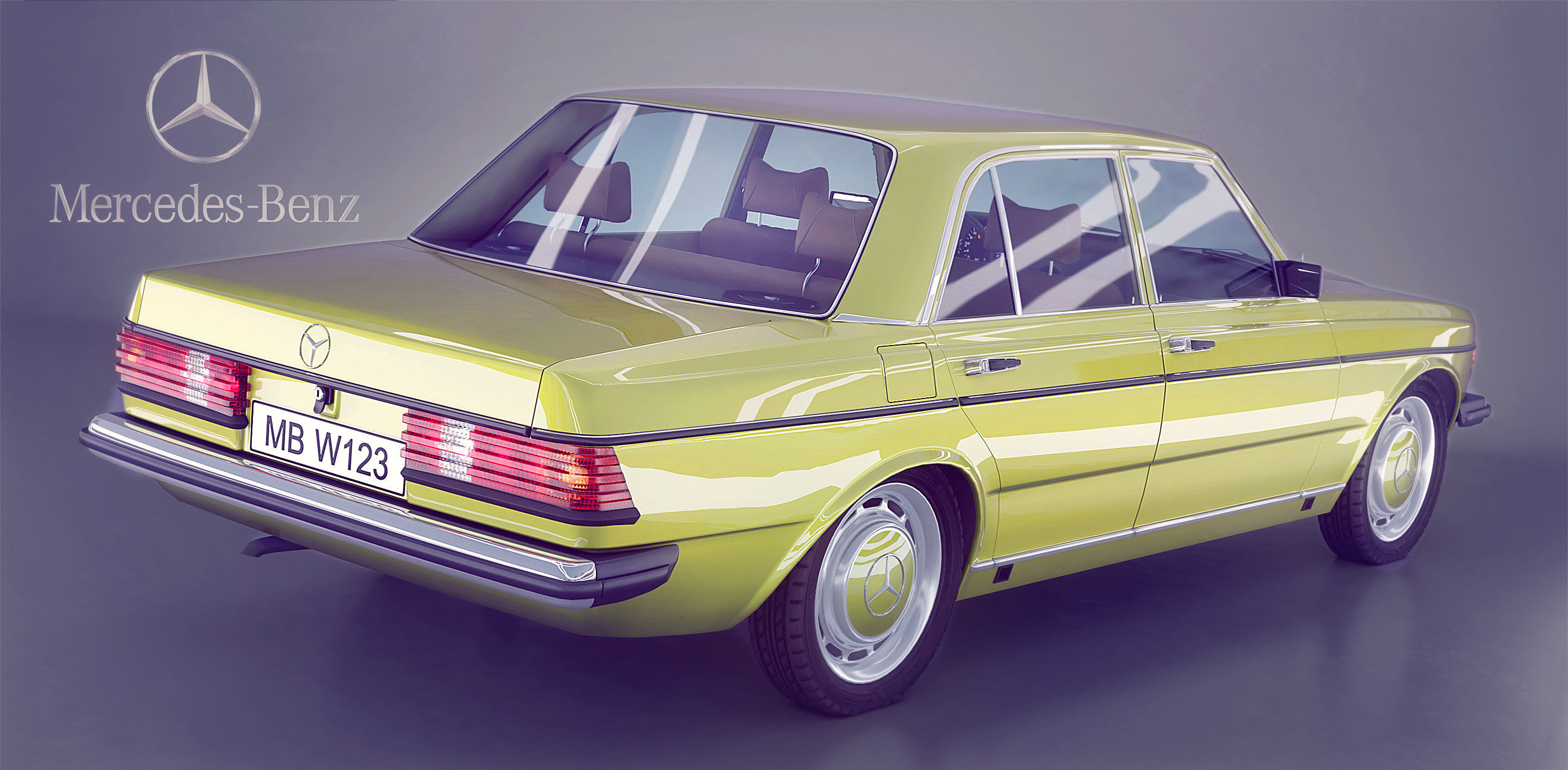 Mercedes-benz w123  3D model_2