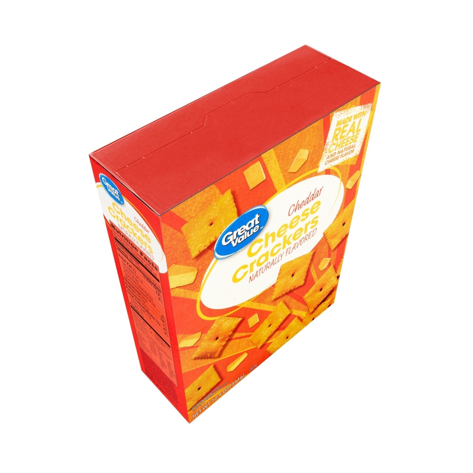 Great Value Cheddar Cheese Crackers 12 oz Low-poly 3D model_4