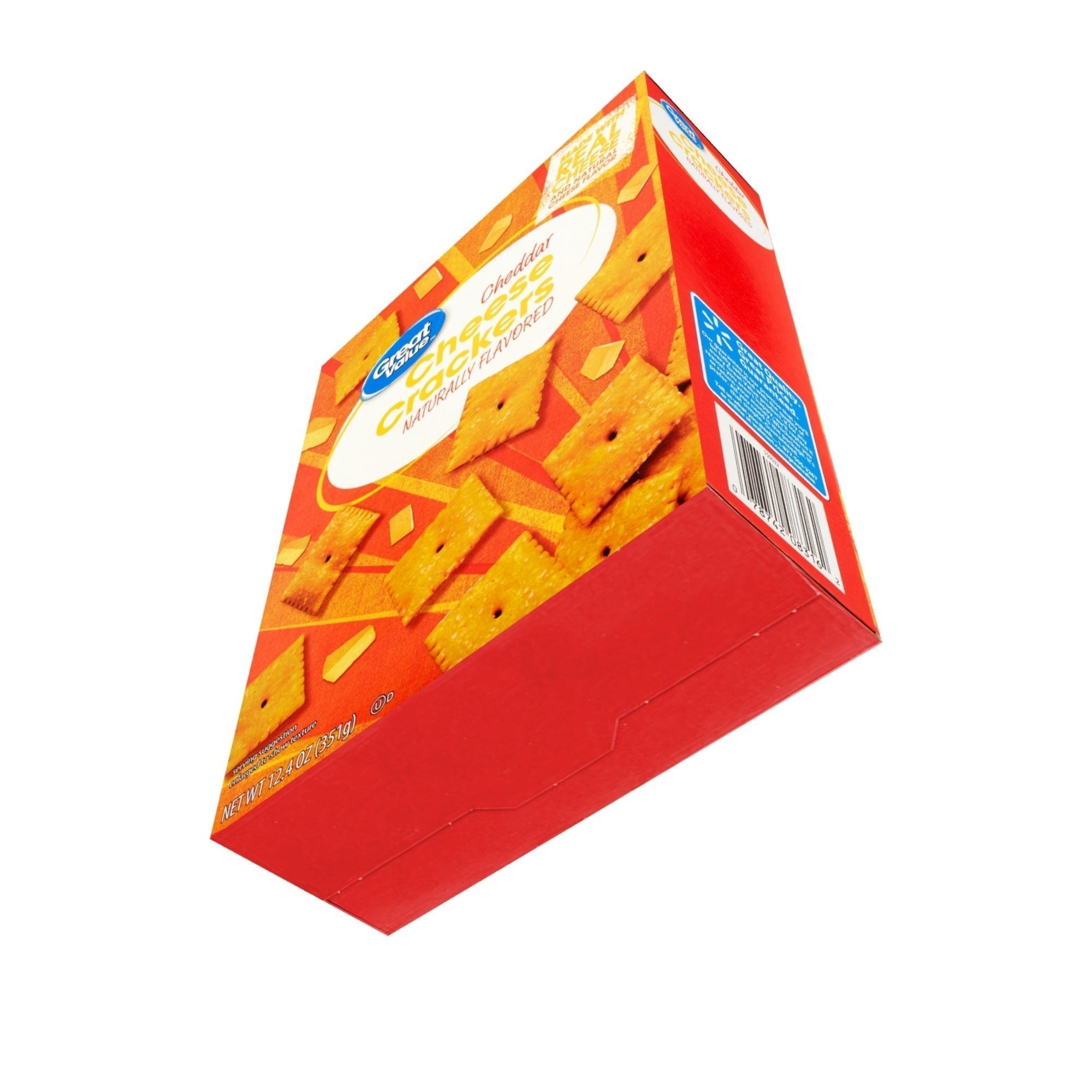 Great Value Cheddar Cheese Crackers 12 oz Low-poly 3D model_5