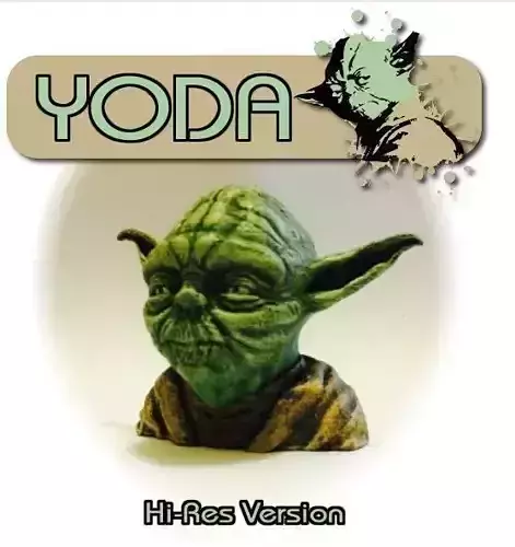 Yoda Bust Hi Res 56mb Free 3D print model