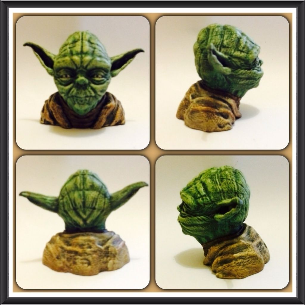 Yoda Bust Hi Res 56mb Free 3D print model_3