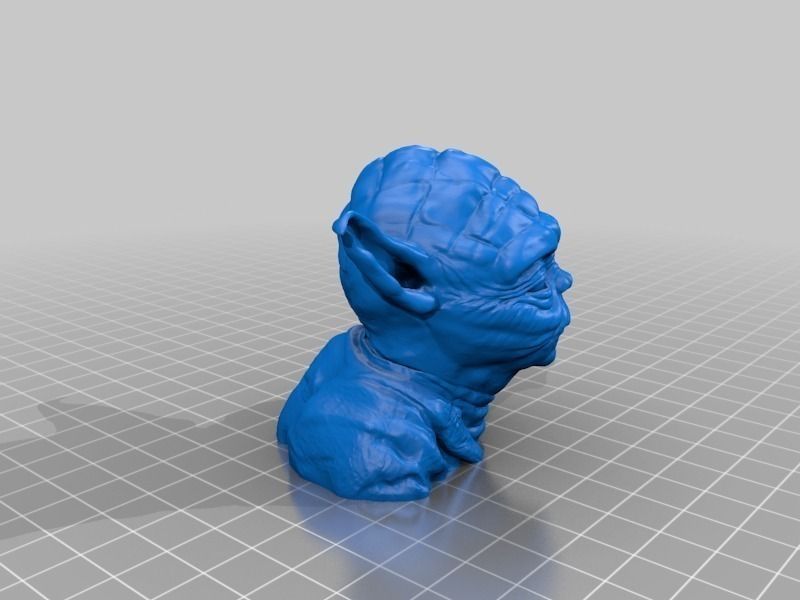 Yoda Bust Hi Res 56mb Free 3D print model_1