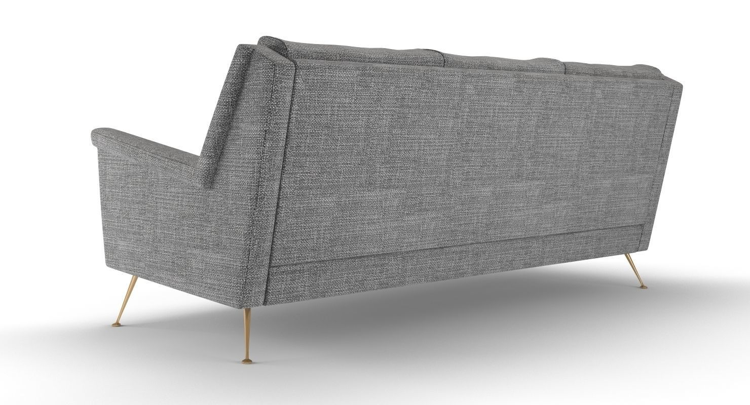 West Elm Carlo Mid-Century Sofa 3D model_4