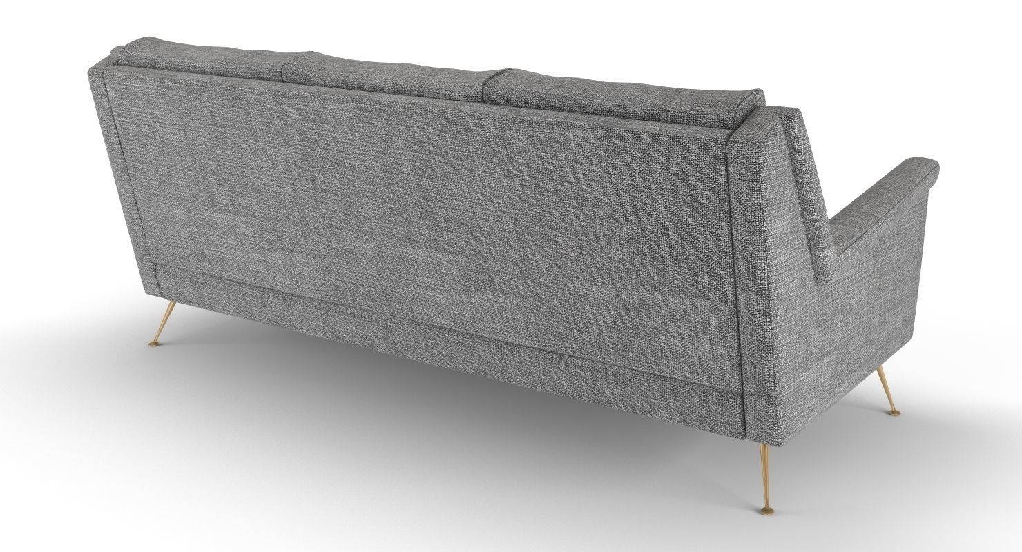 West Elm Carlo Mid-Century Sofa 3D model_5