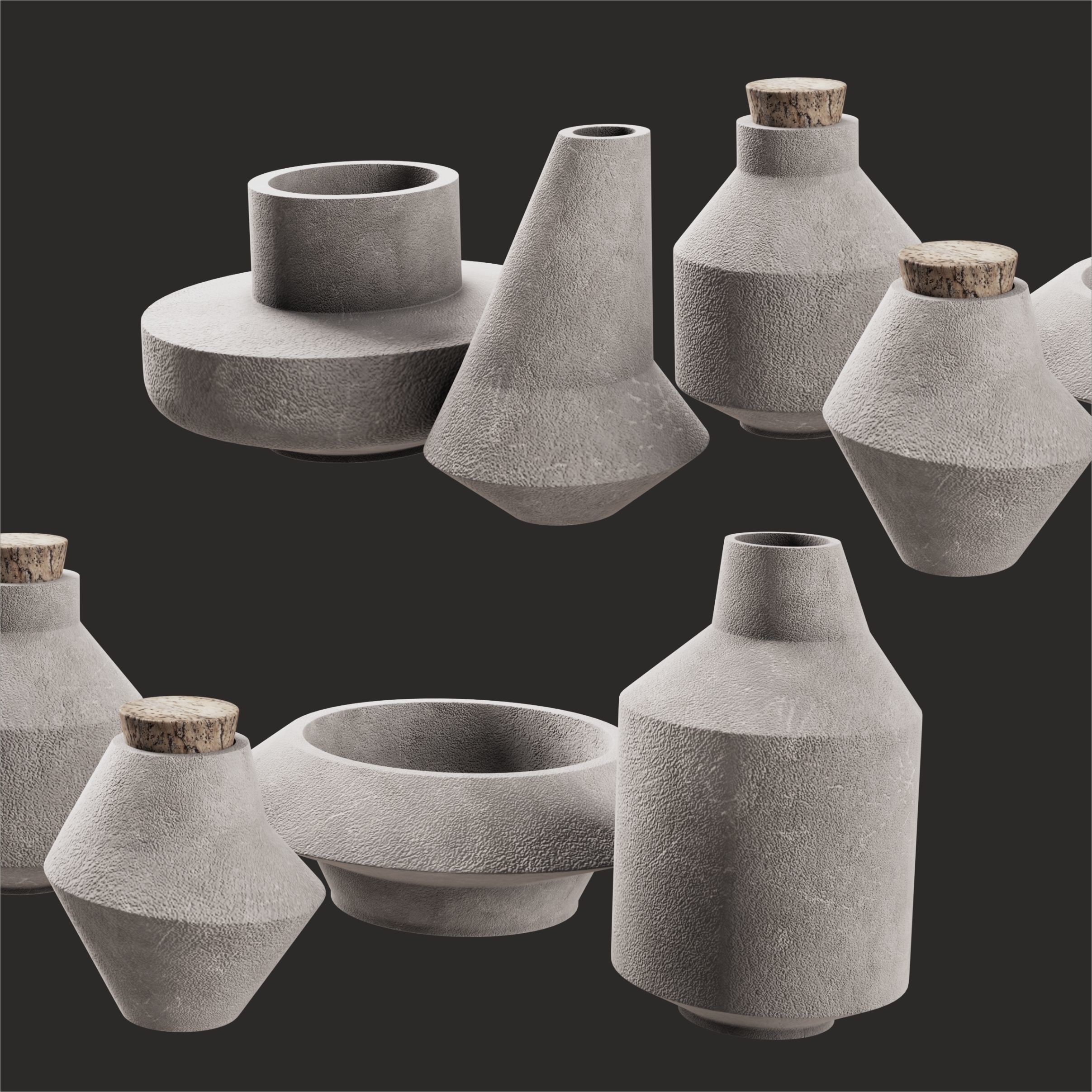 Collection artist vase 3D model_1