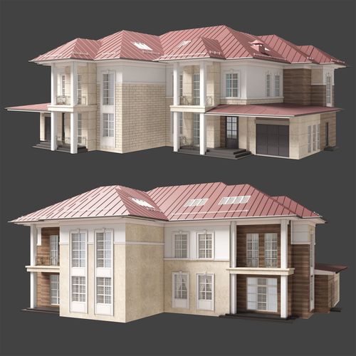 House2 house with roof 3D model