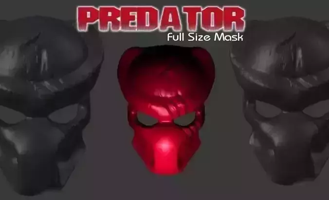 Predator Mask with Battle Damage