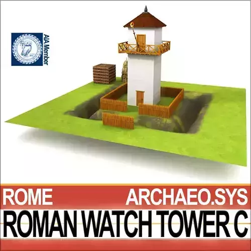 Roman Watch Tower C 3D model