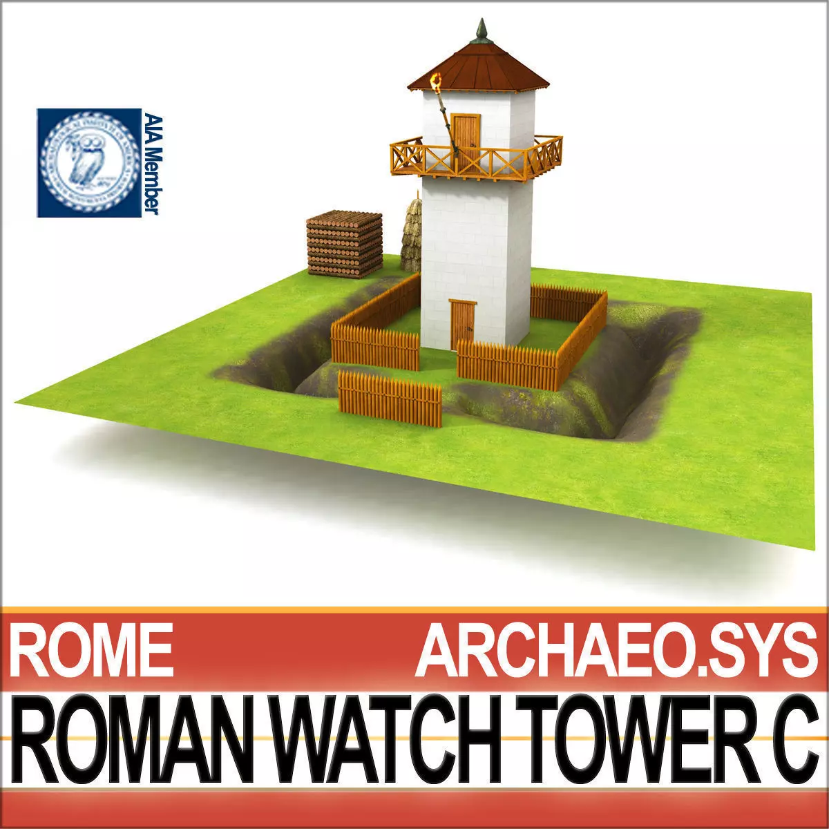 Roman Watch Tower C 3D model_0