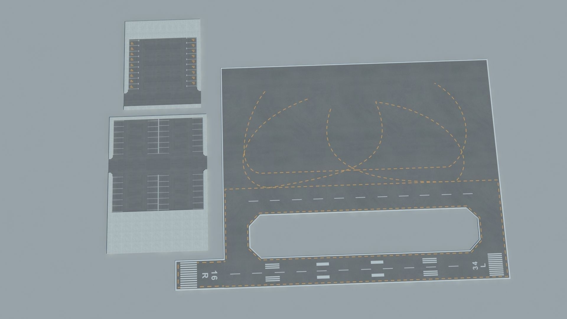 Realistic Low poly Cartoon City Modular Elements Low-poly 3D model_14