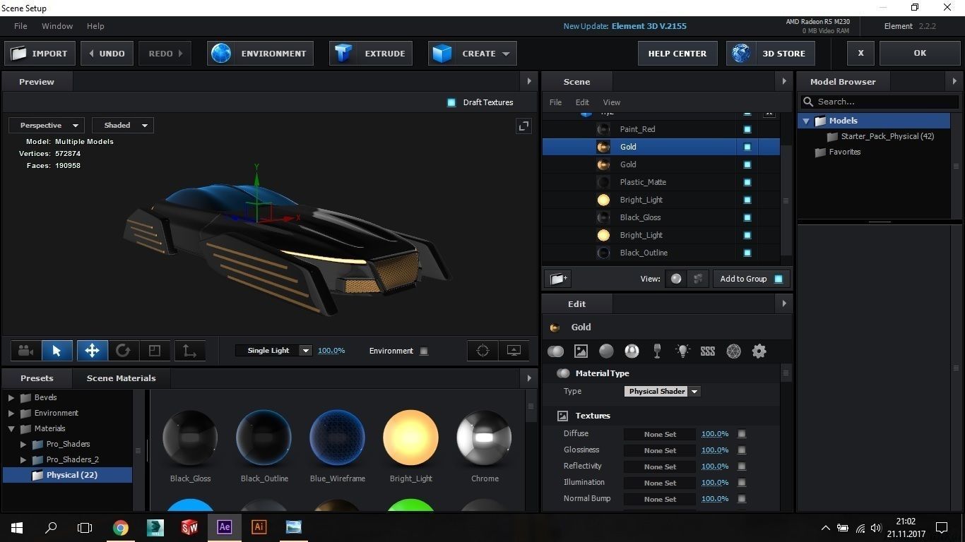 Future Flying Concept Car 3D model_4