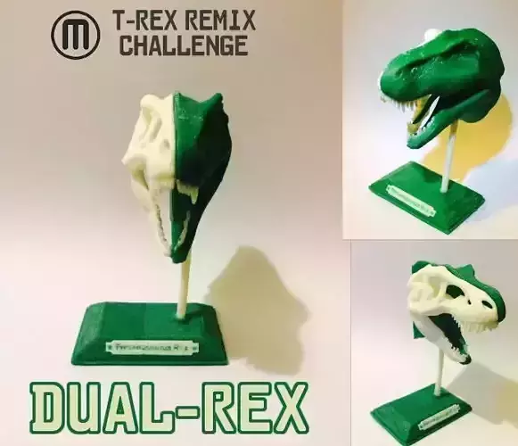 Dual Rex  Dual Extrusion T-Rex Free 3D print model