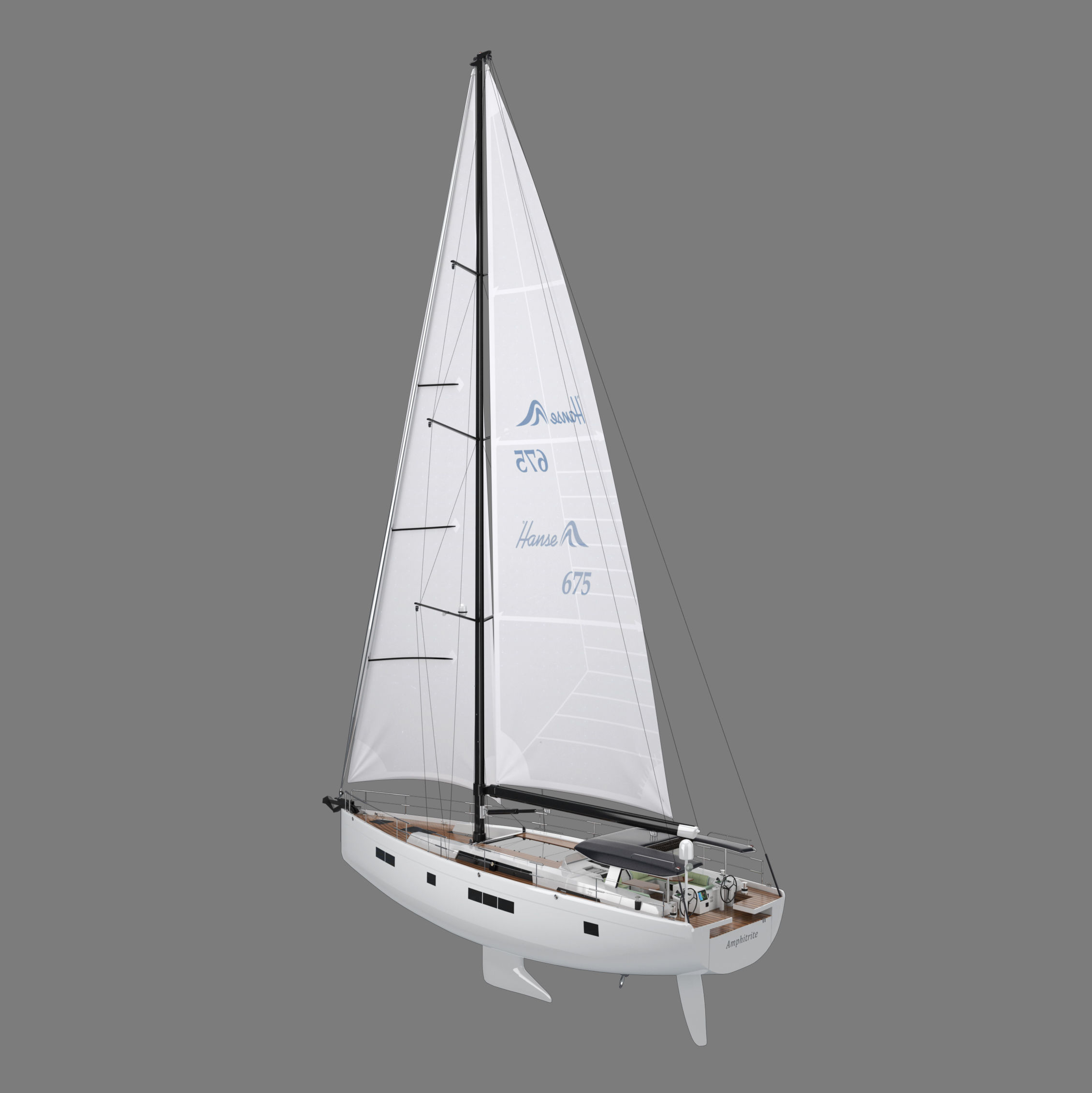 Hanse 675 yacht  3D model_10