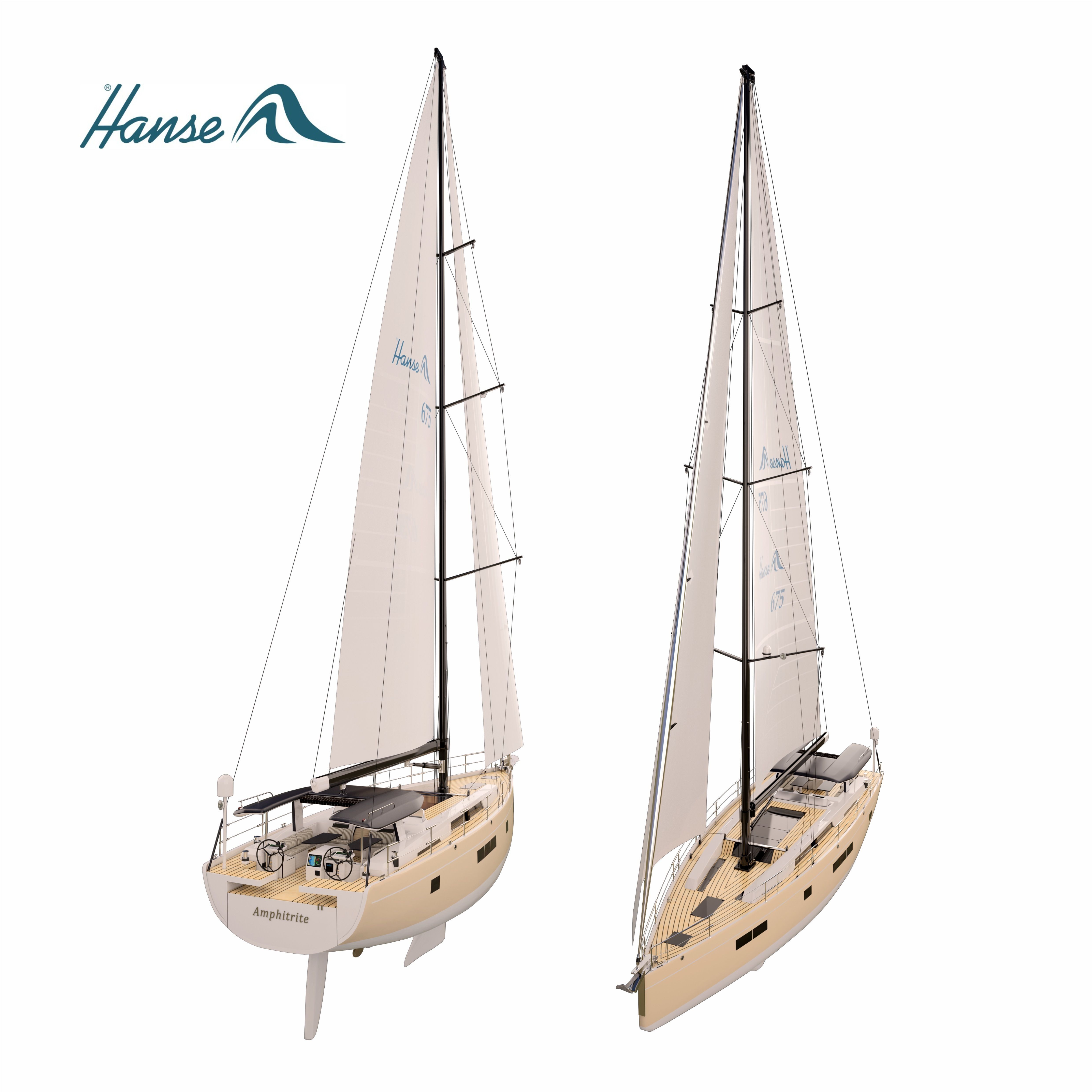 Hanse 675 yacht  3D model_5