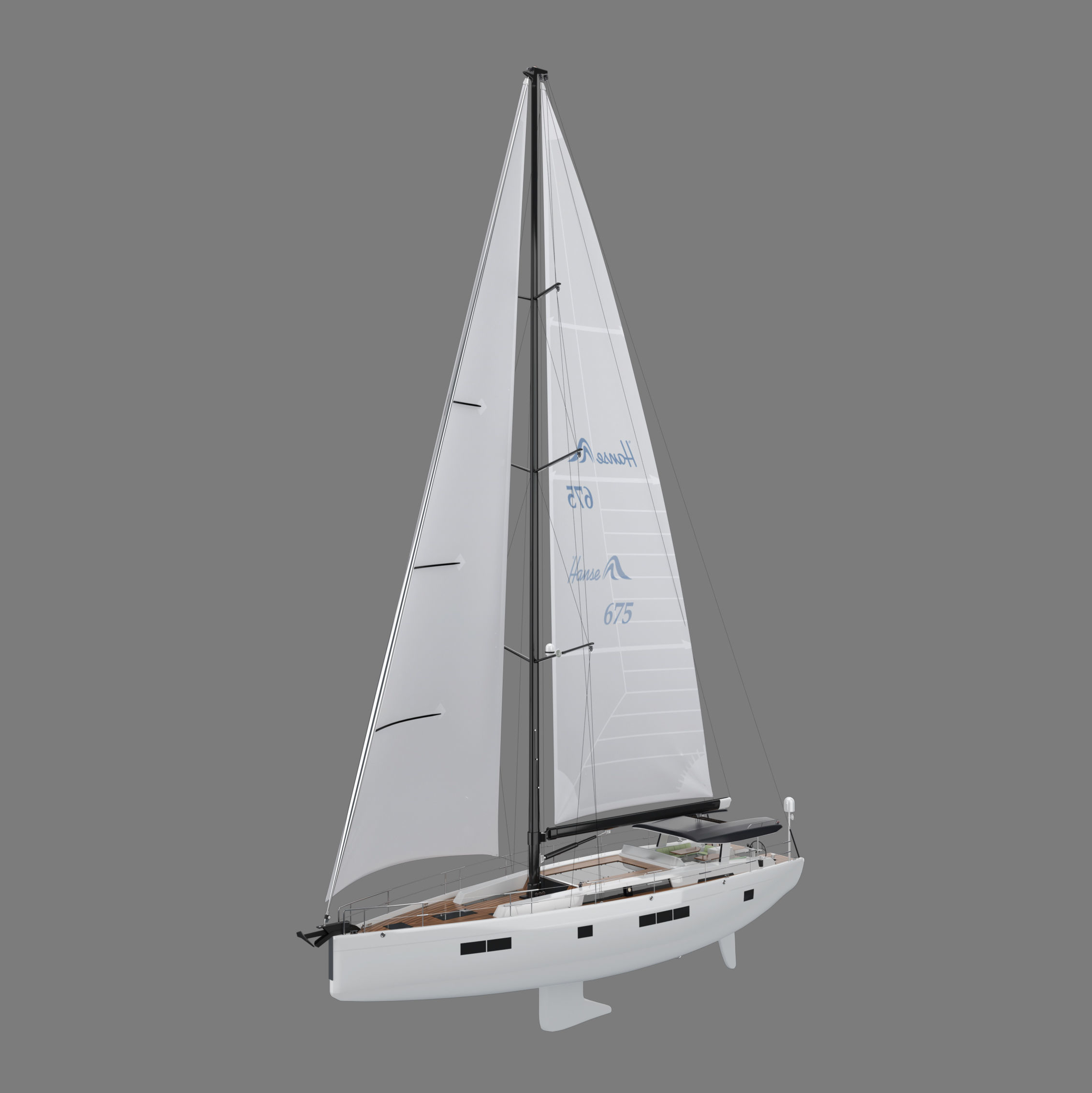 Hanse 675 yacht  3D model_8