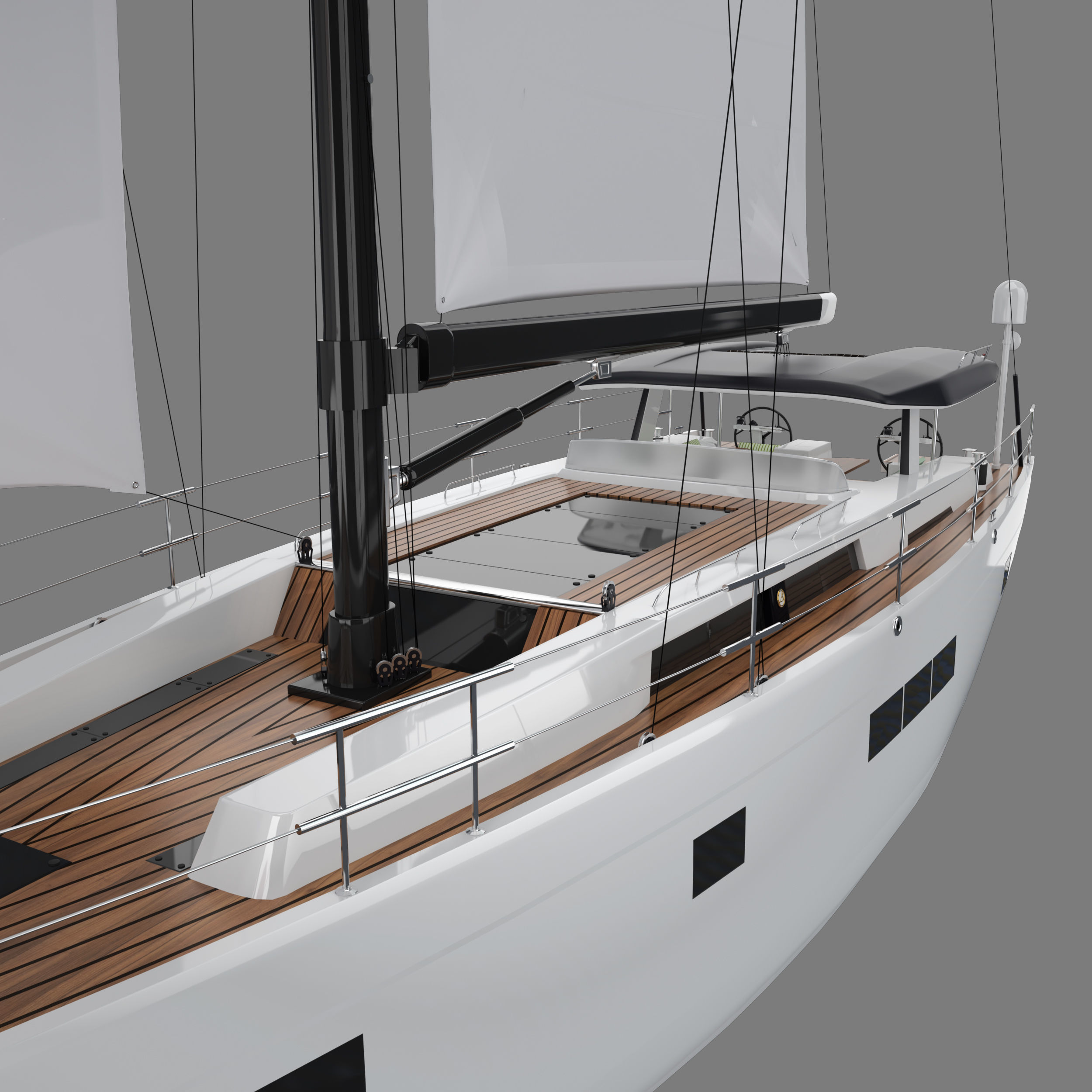 Hanse 675 yacht  3D model_2