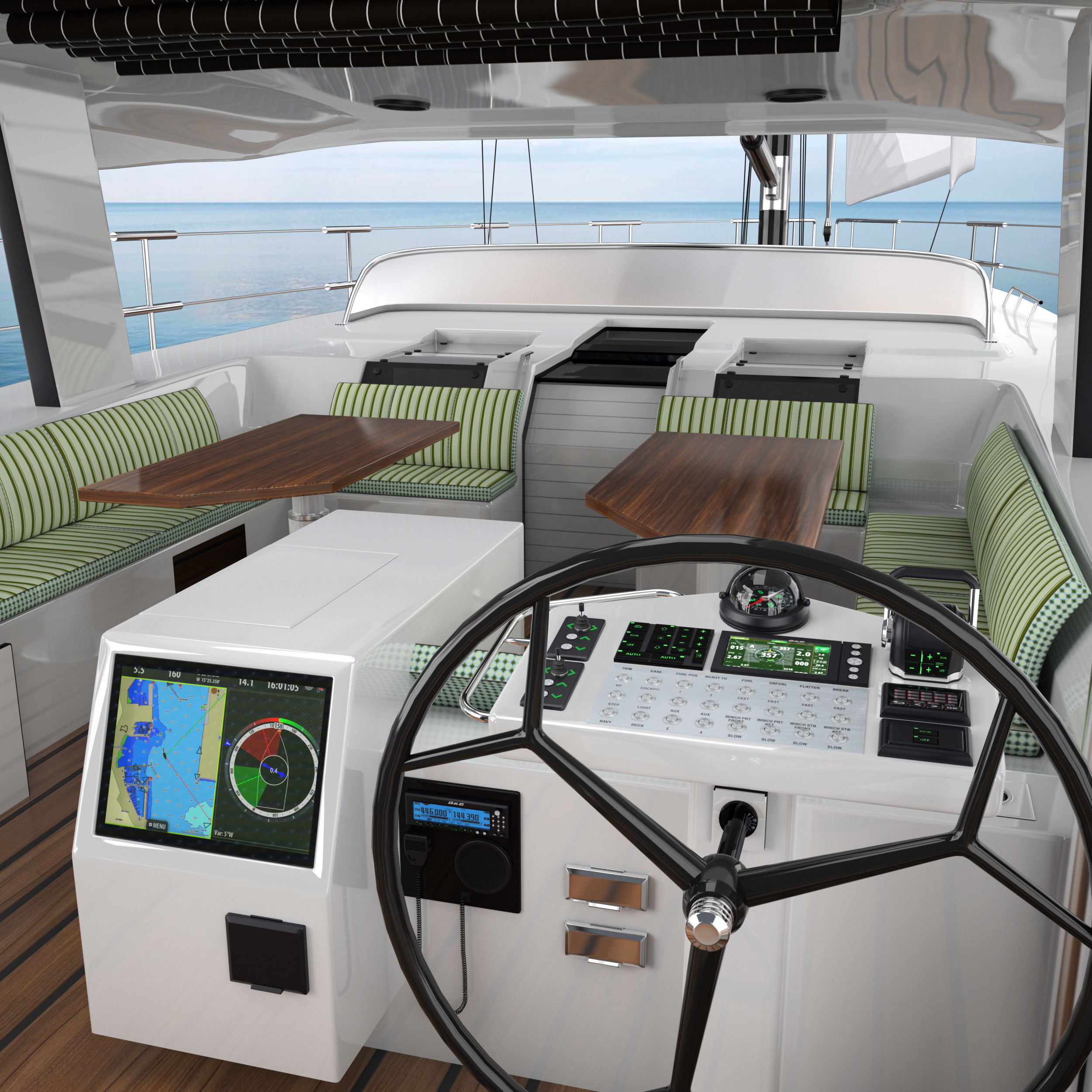 Hanse 675 yacht  3D model_1