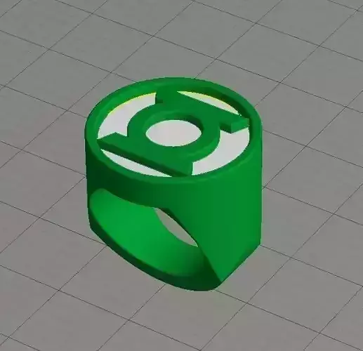 Dual Extrusion Green Lantern Ring Free 3D print model