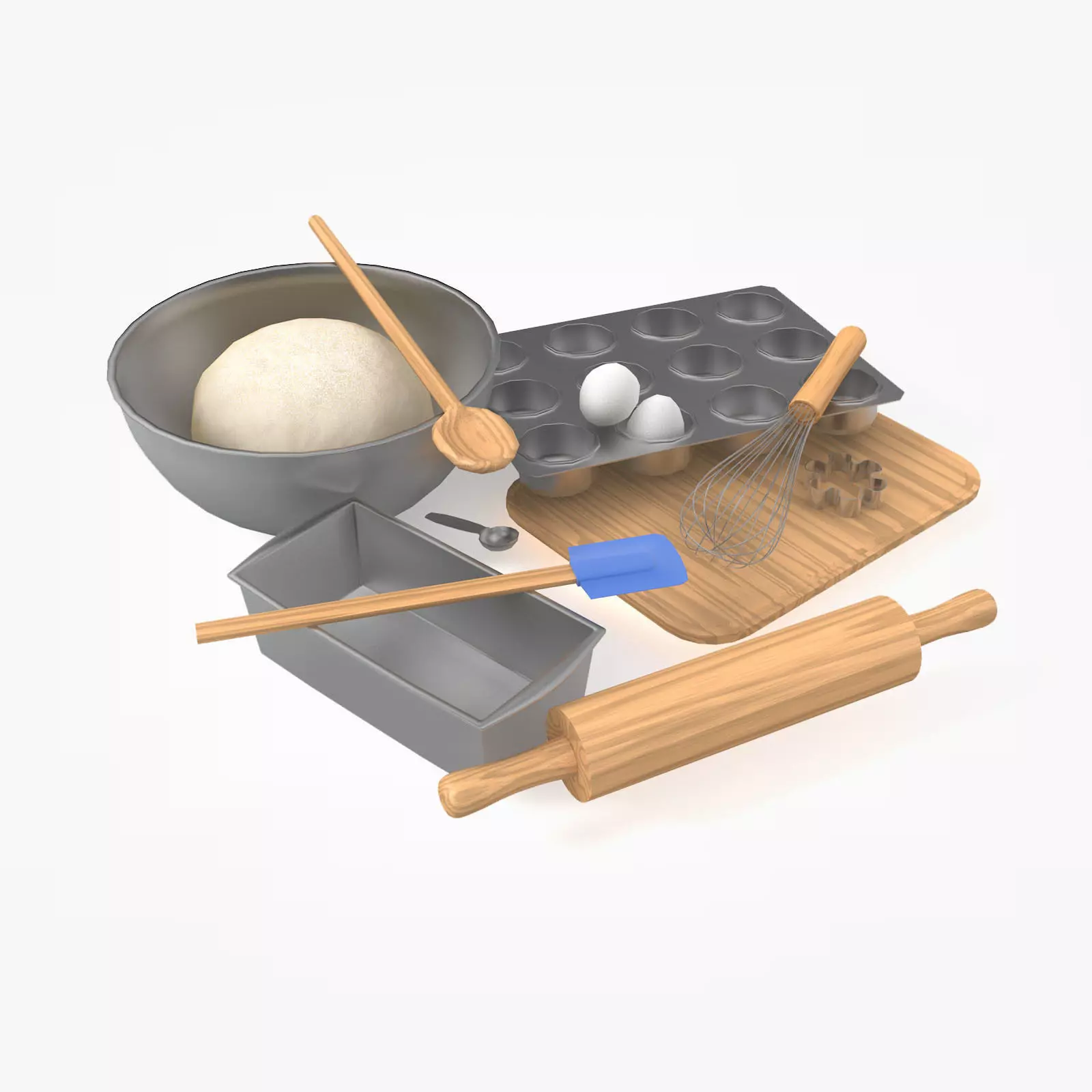 Baking Set tools 3D model | CGTrader