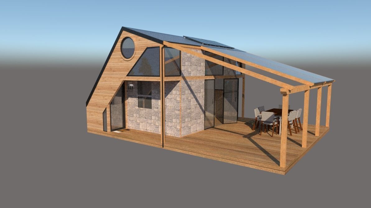 modern house  Low-poly 3D model_9