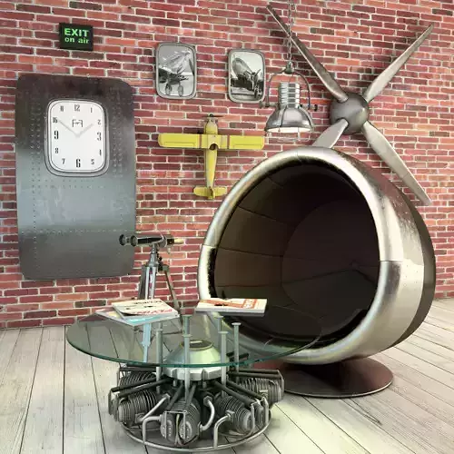 Aviator Collection biplane 3D model