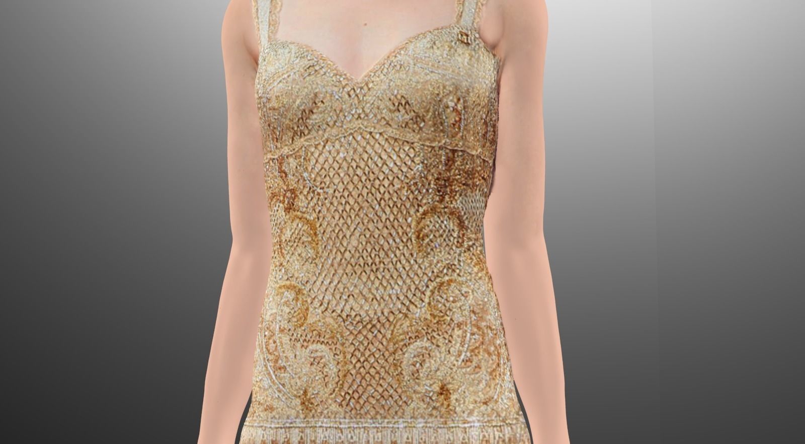 Emma Stone ready for full color 3D printing 3D print model_11