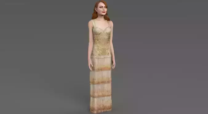 Emma Stone ready for full color 3D printing 3D print model