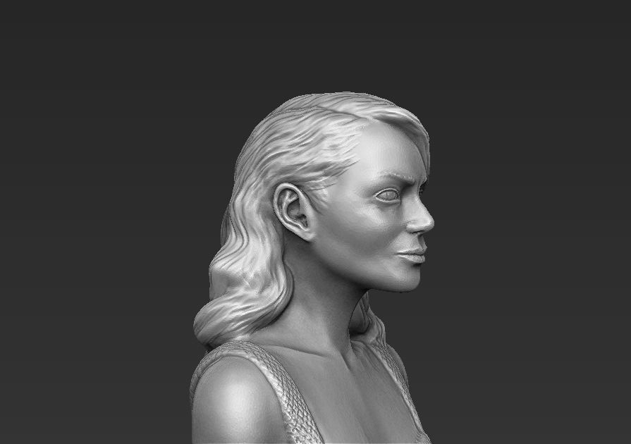 Emma Stone ready for full color 3D printing 3D print model_21