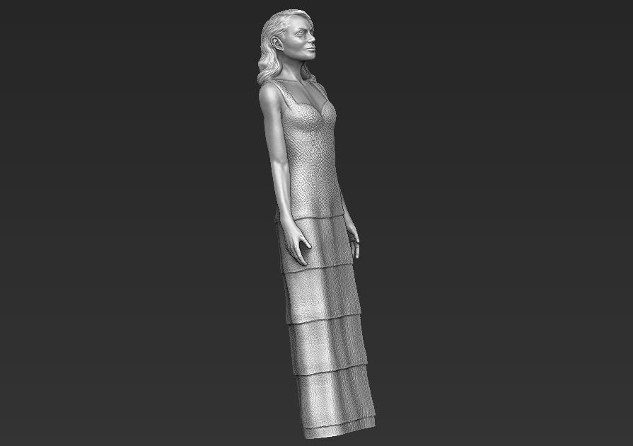 Emma Stone ready for full color 3D printing 3D print model_19