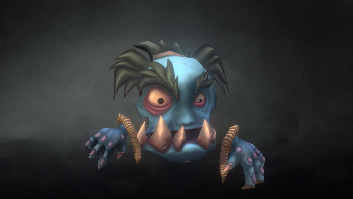 Micro Hero and Monster Set - Low Poly Hand Painted Low-poly 3D model_1