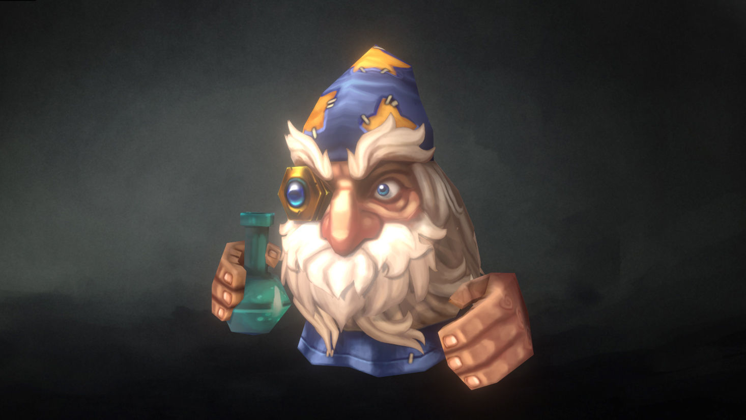 Micro Hero and Monster Set - Low Poly Hand Painted Low-poly 3D model_120