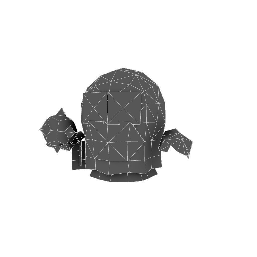 Micro Hero and Monster Set - Low Poly Hand Painted Low-poly 3D model_45